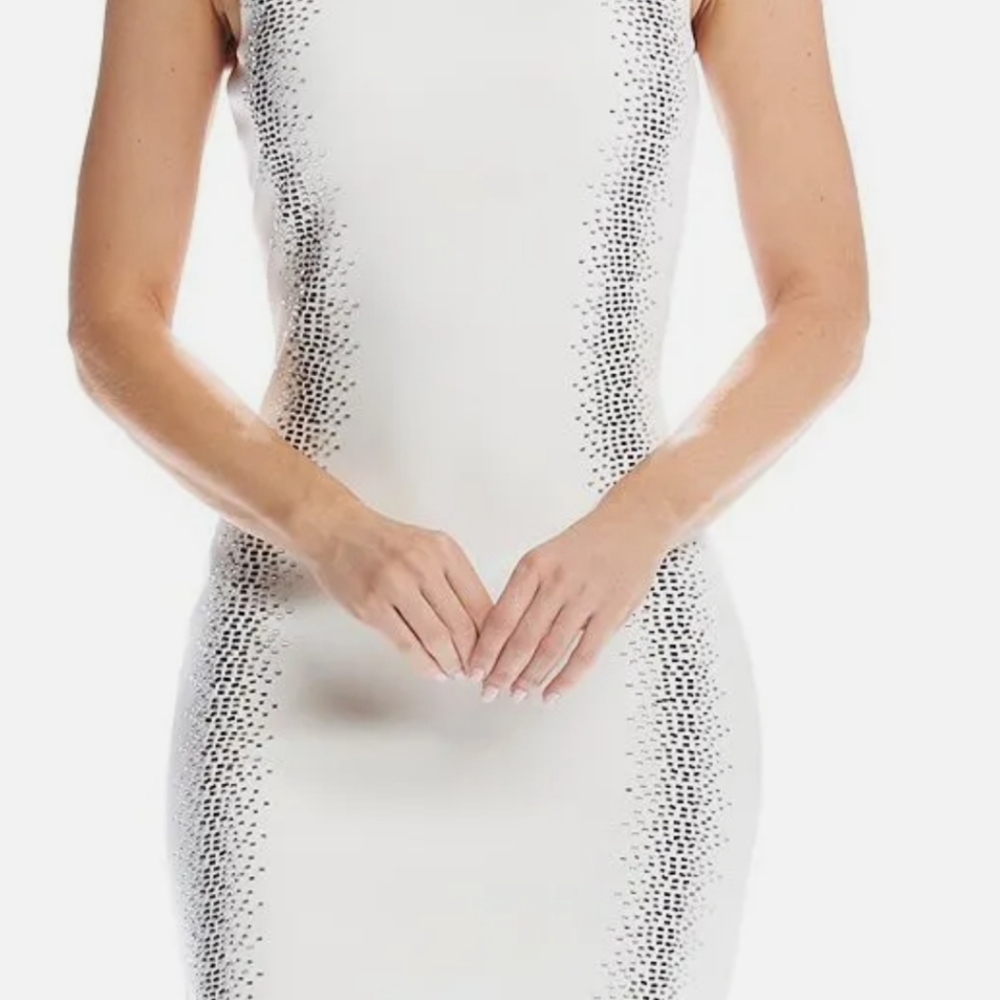 CALVIN KLEIN BODYCON CRYSTAL DRESS